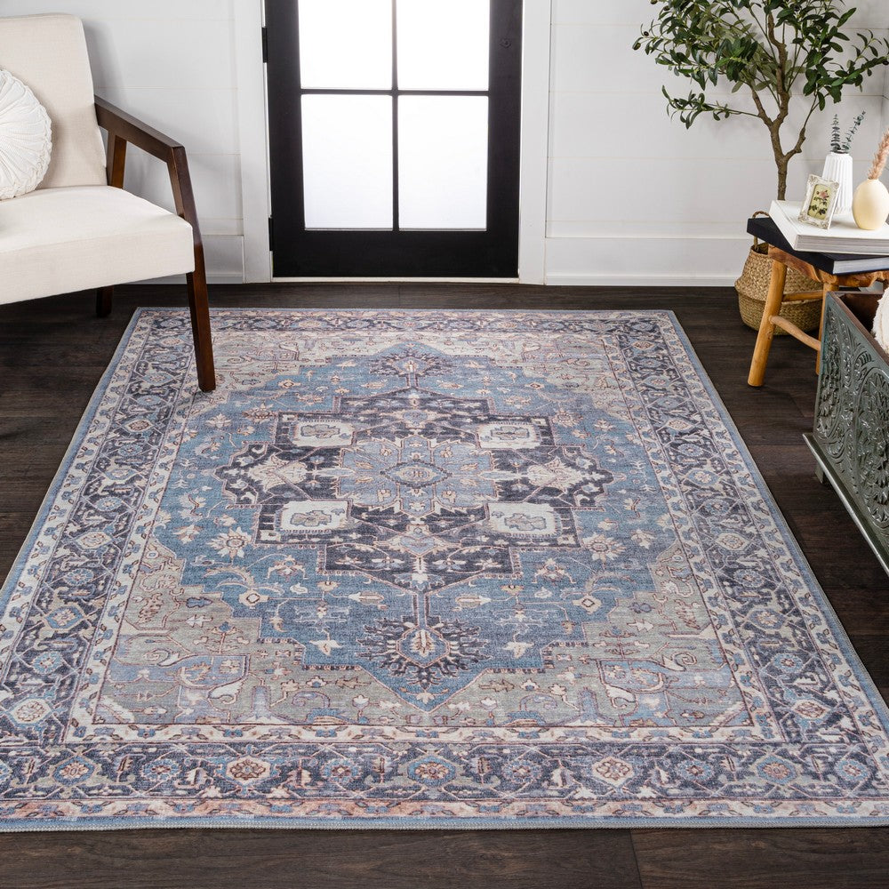 Twitty Ornate Medallion Washable Area Rug