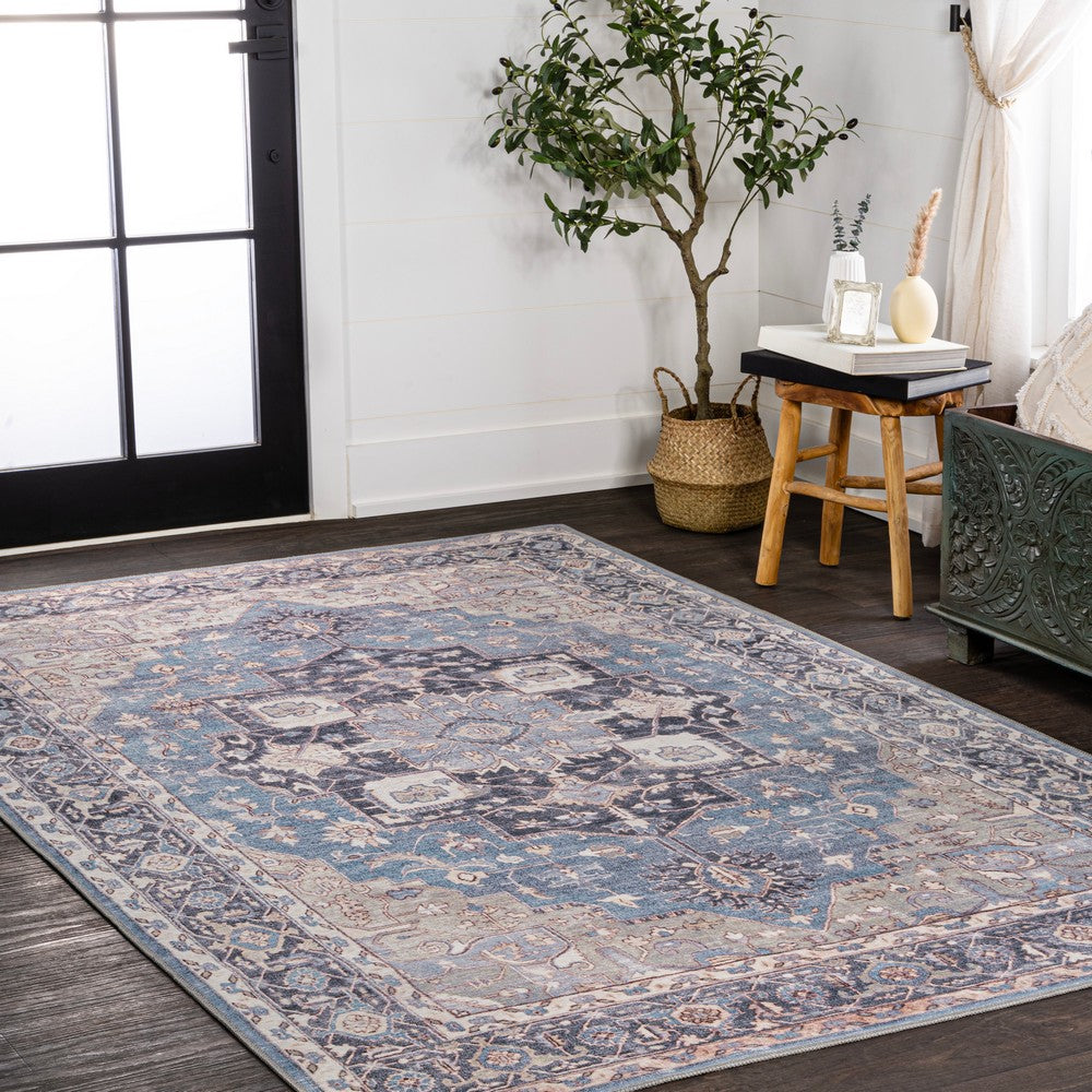Twitty Ornate Medallion Washable Area Rug