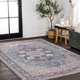 Twitty Ornate Medallion Washable Area Rug