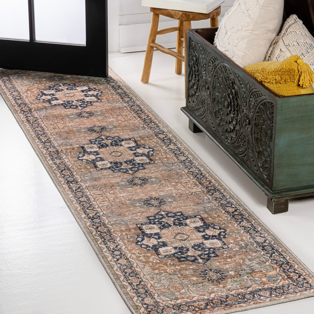 Twitty Ornate Medallion Washable Area Rug