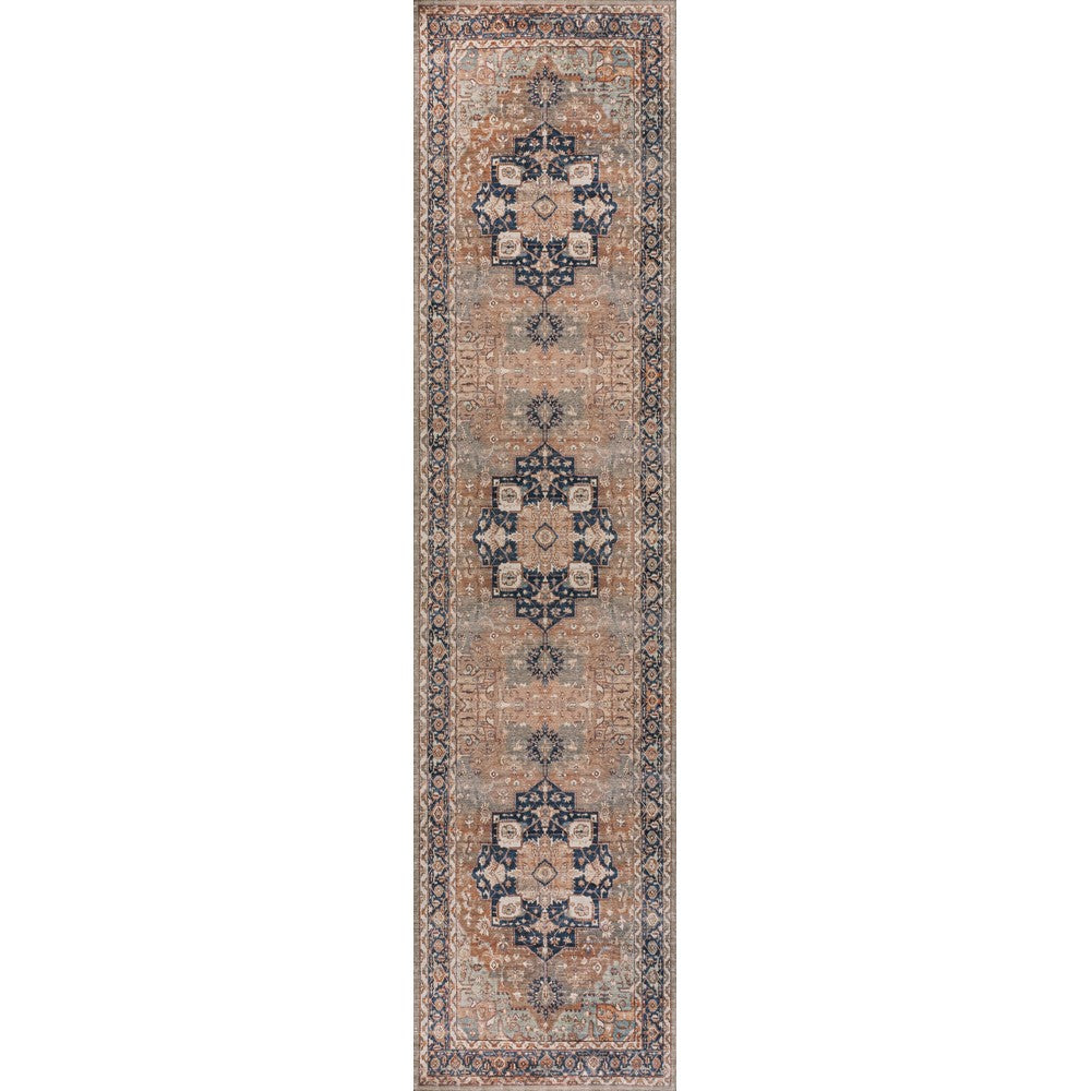 Twitty Ornate Medallion Washable Area Rug