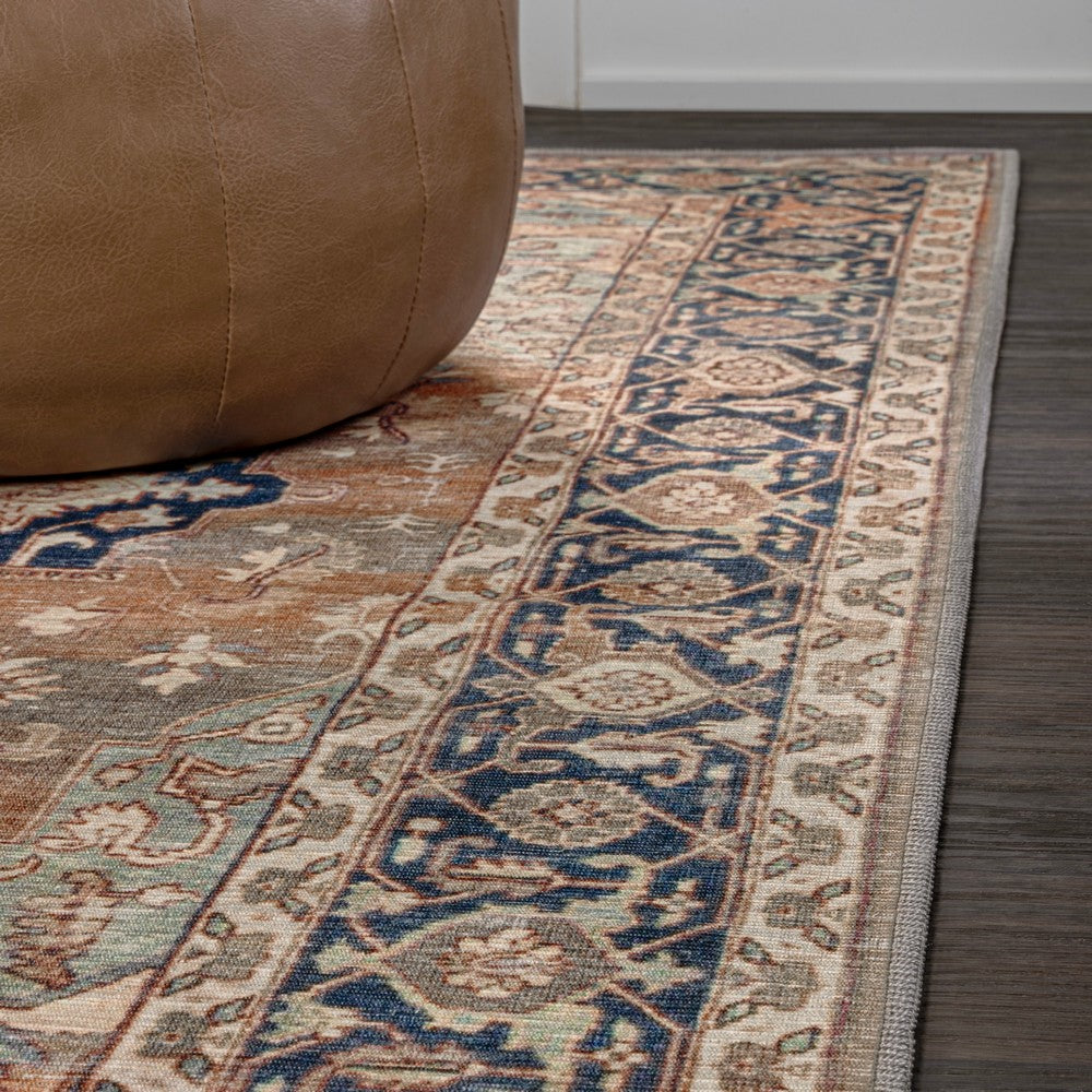 Twitty Ornate Medallion Washable Area Rug