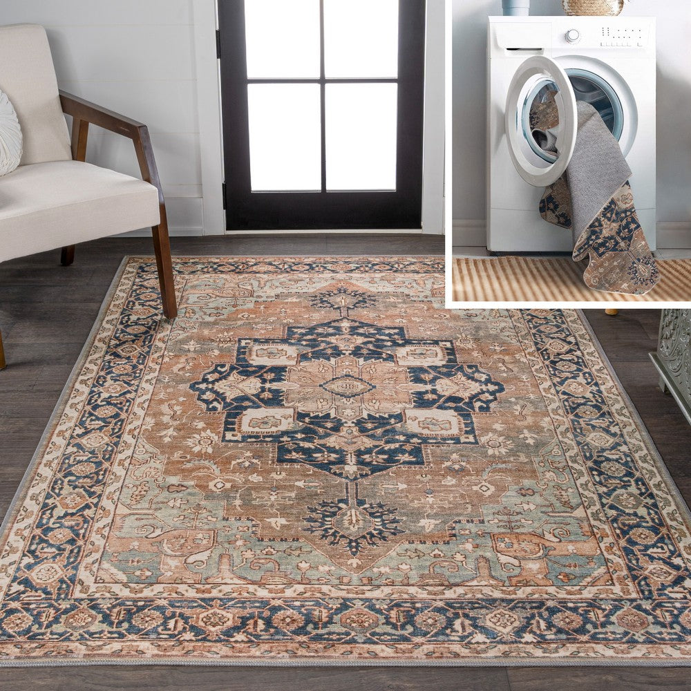 Twitty Ornate Medallion Washable Area Rug