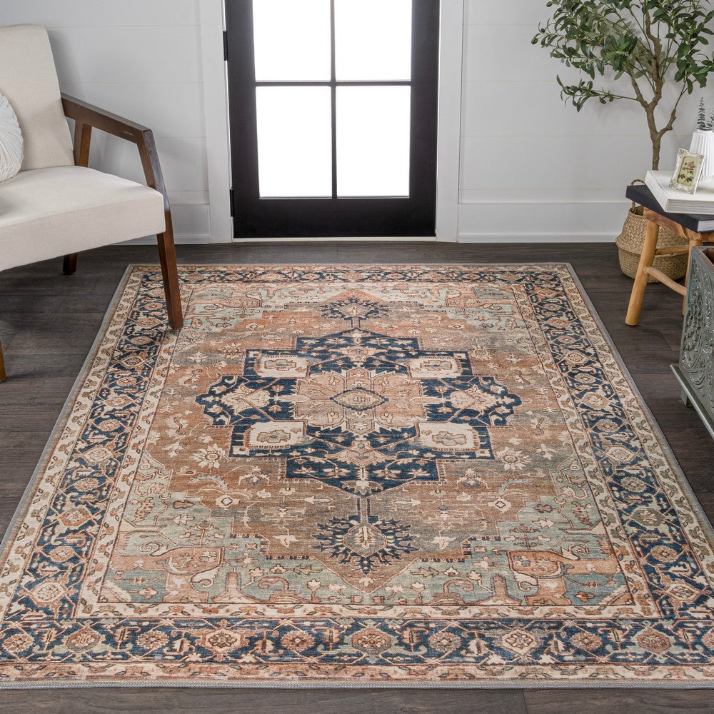Twitty Ornate Medallion Washable Area Rug