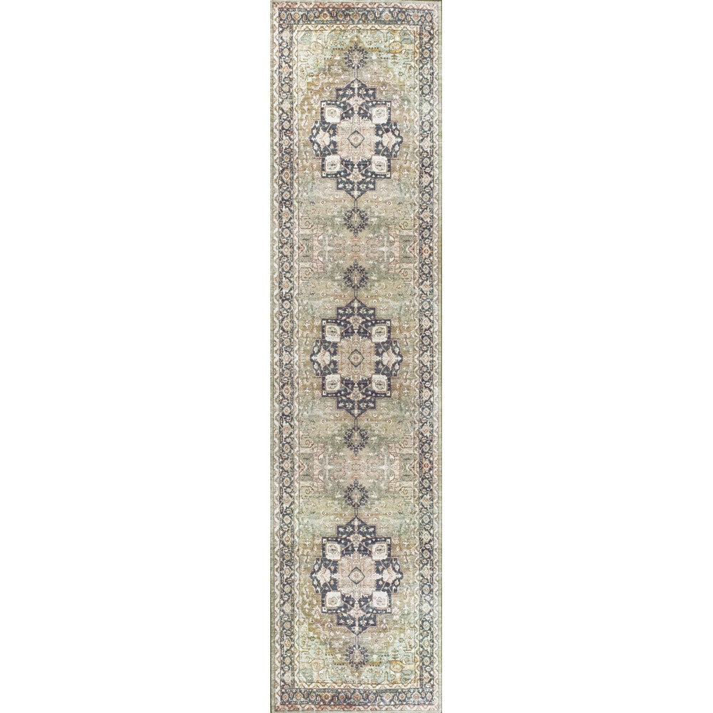 Twitty Ornate Medallion Washable Area Rug