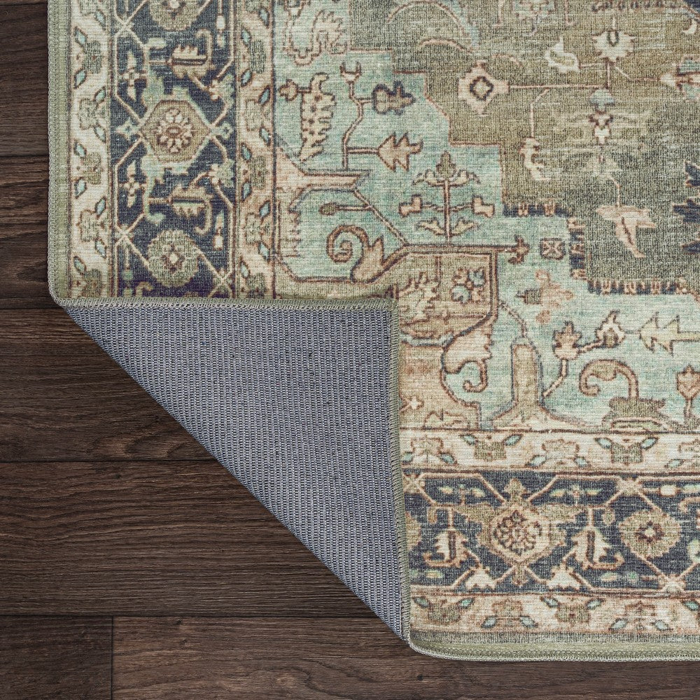 Twitty Ornate Medallion Washable Area Rug