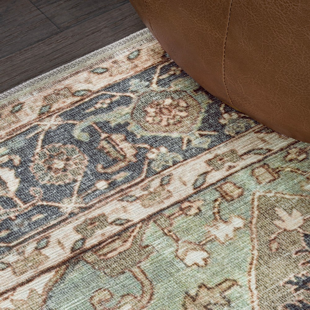 Twitty Ornate Medallion Washable Area Rug
