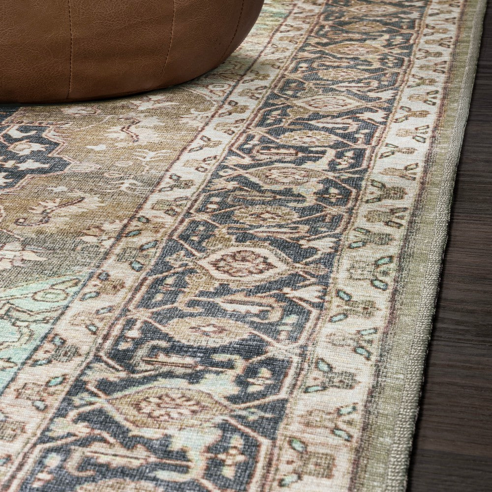 Twitty Ornate Medallion Washable Area Rug
