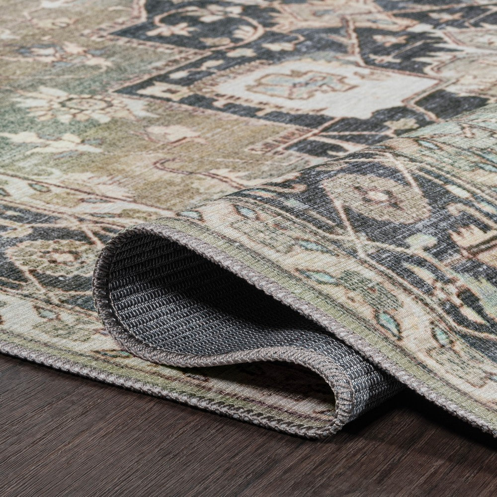 Twitty Ornate Medallion Washable Area Rug