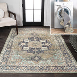 Twitty Ornate Medallion Washable Area Rug