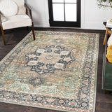 Twitty Ornate Medallion Washable Area Rug