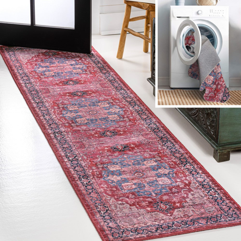 Twitty Ornate Medallion Washable Area Rug