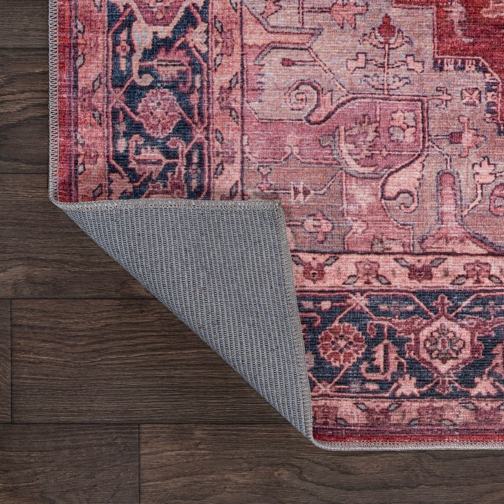 Twitty Ornate Medallion Washable Area Rug
