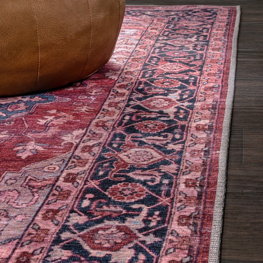 Twitty Ornate Medallion Washable Area Rug