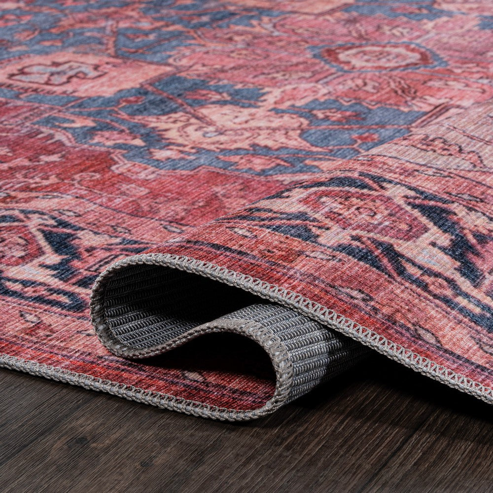 Twitty Ornate Medallion Washable Area Rug