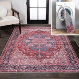Twitty Ornate Medallion Washable Area Rug