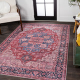 Twitty Ornate Medallion Washable Area Rug