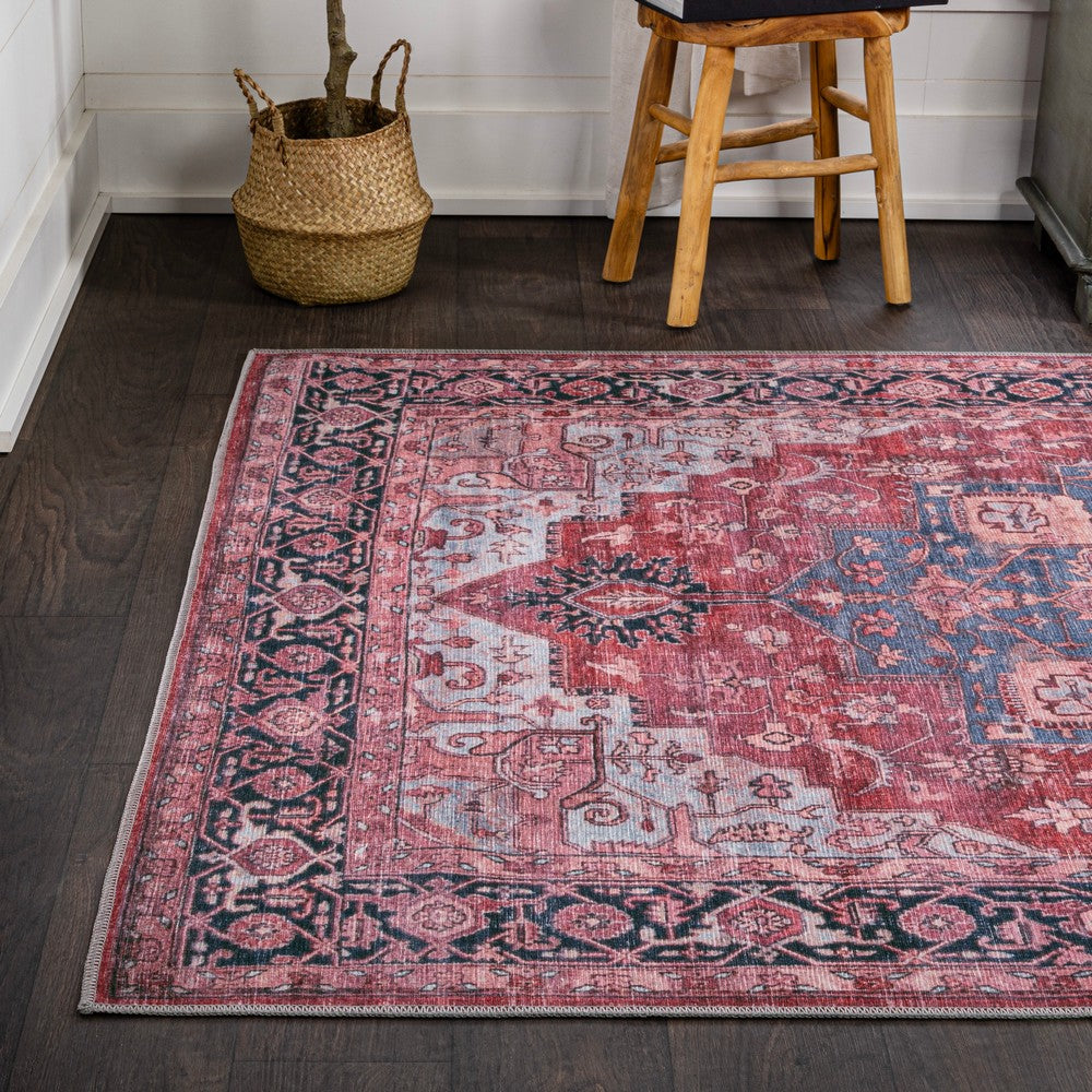 Twitty Ornate Medallion Washable Area Rug