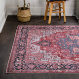 Twitty Ornate Medallion Washable Area Rug