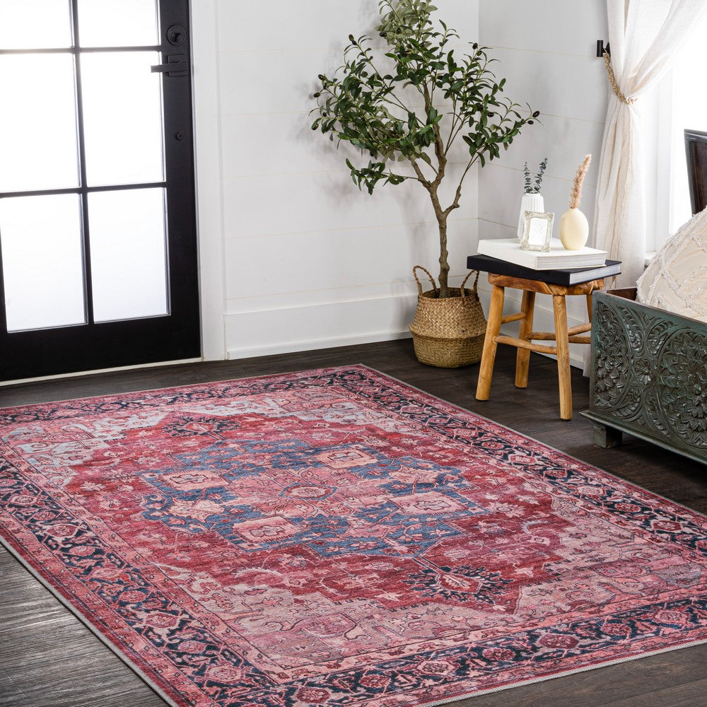 Twitty Ornate Medallion Washable Area Rug