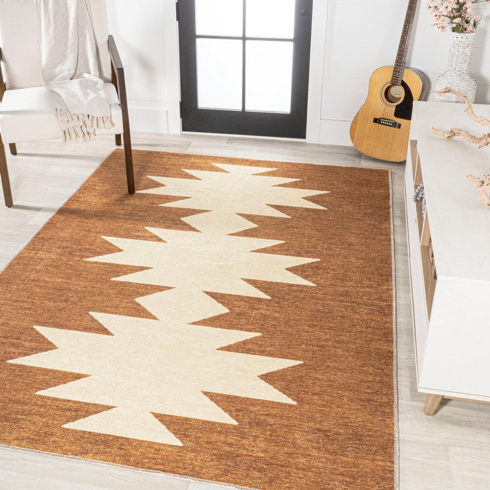 Cayton Minimalist Geometric Machine-washable Area Rug