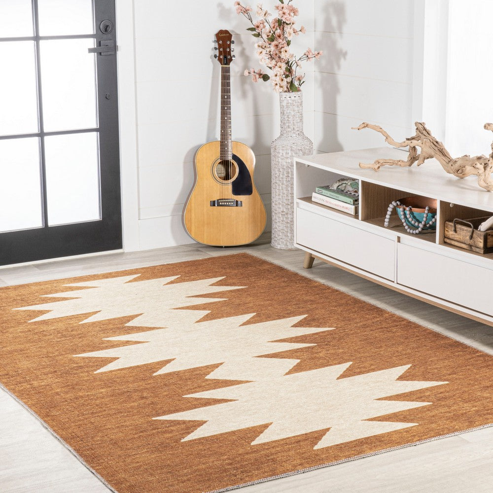 Cayton Minimalist Geometric Machine-washable Area Rug