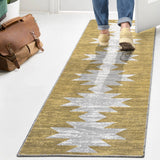 Cayton Minimalist Geometric Machine-washable Area Rug