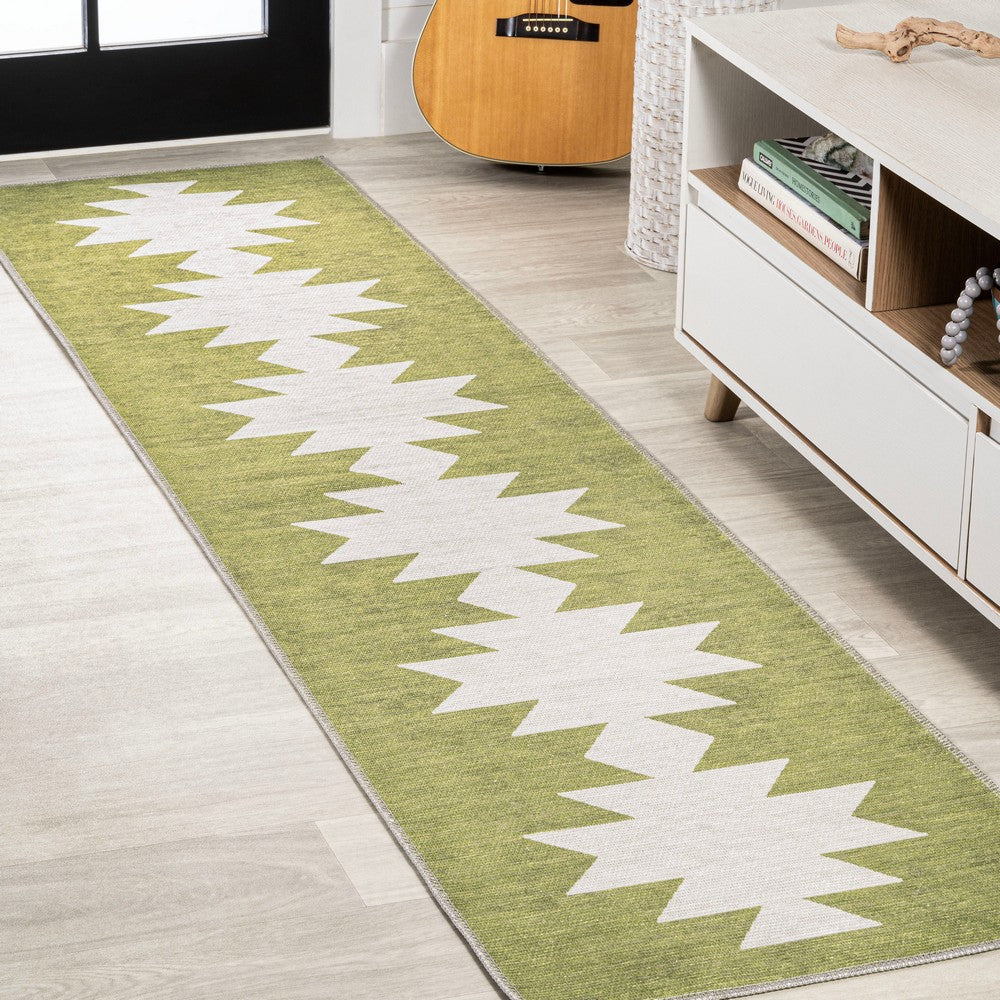 Cayton Minimalist Geometric Machine-washable Area Rug