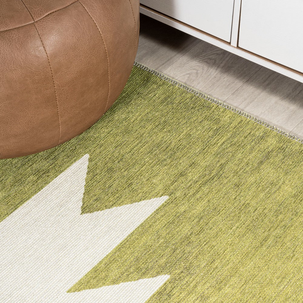 Cayton Minimalist Geometric Machine-washable Area Rug