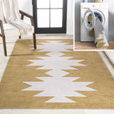 Cayton Minimalist Geometric Machine-washable Area Rug
