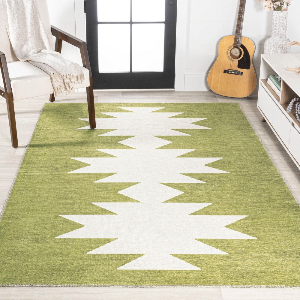 Cayton Minimalist Geometric Machine-washable Area Rug