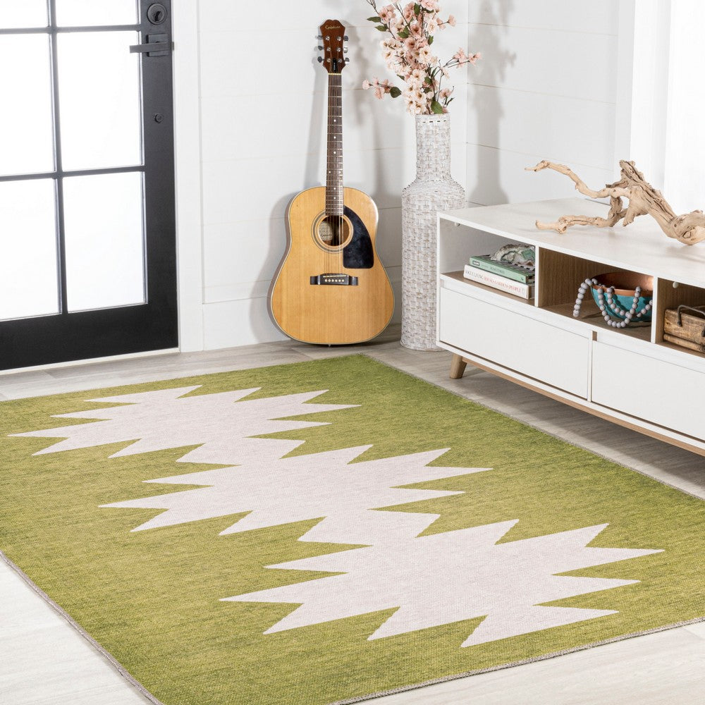 Cayton Minimalist Geometric Machine-washable Area Rug