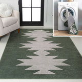 Cayton Minimalist Geometric Machine-washable Area Rug