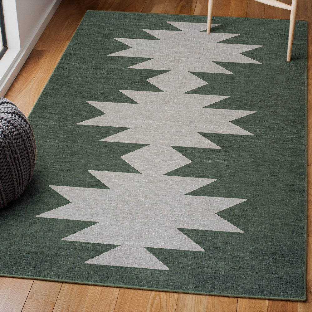 Cayton Minimalist Geometric Machine-washable Area Rug