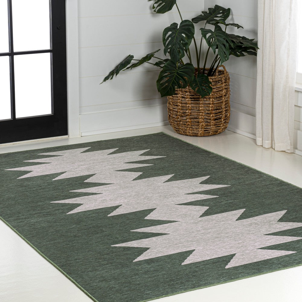 Cayton Minimalist Geometric Machine-washable Area Rug