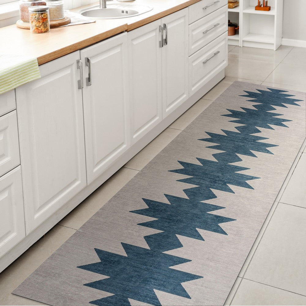 Cayton Minimalist Geometric Machine-washable Area Rug