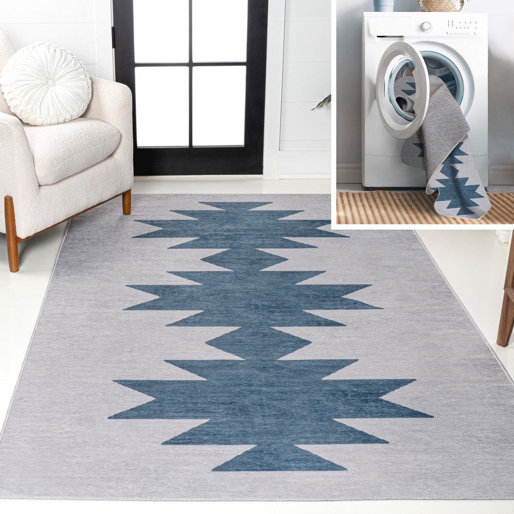 Cayton Minimalist Geometric Machine-washable Area Rug