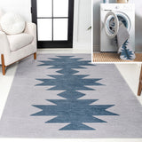Cayton Minimalist Geometric Machine-washable Area Rug