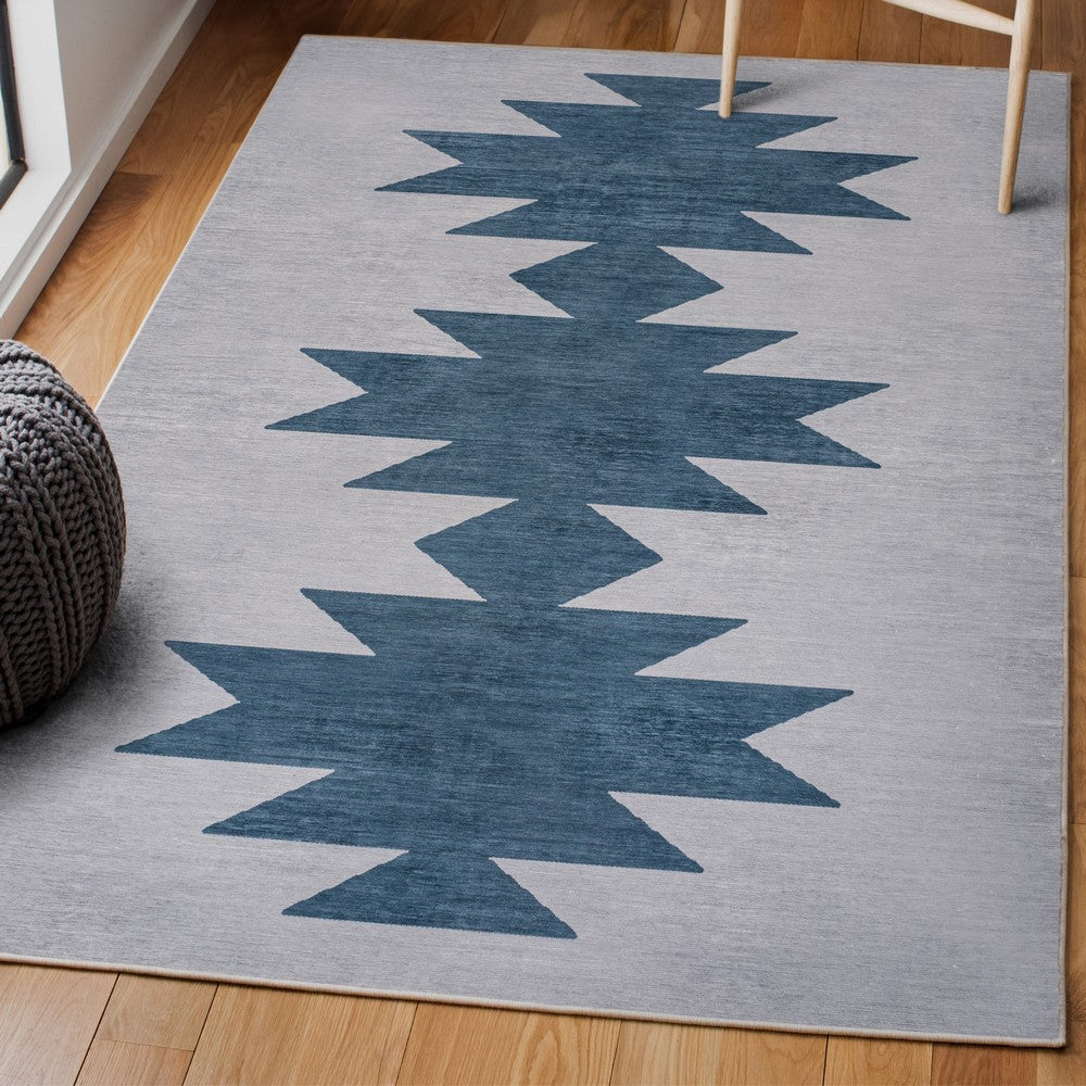 Cayton Minimalist Geometric Machine-washable Area Rug