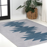 Cayton Minimalist Geometric Machine-washable Area Rug