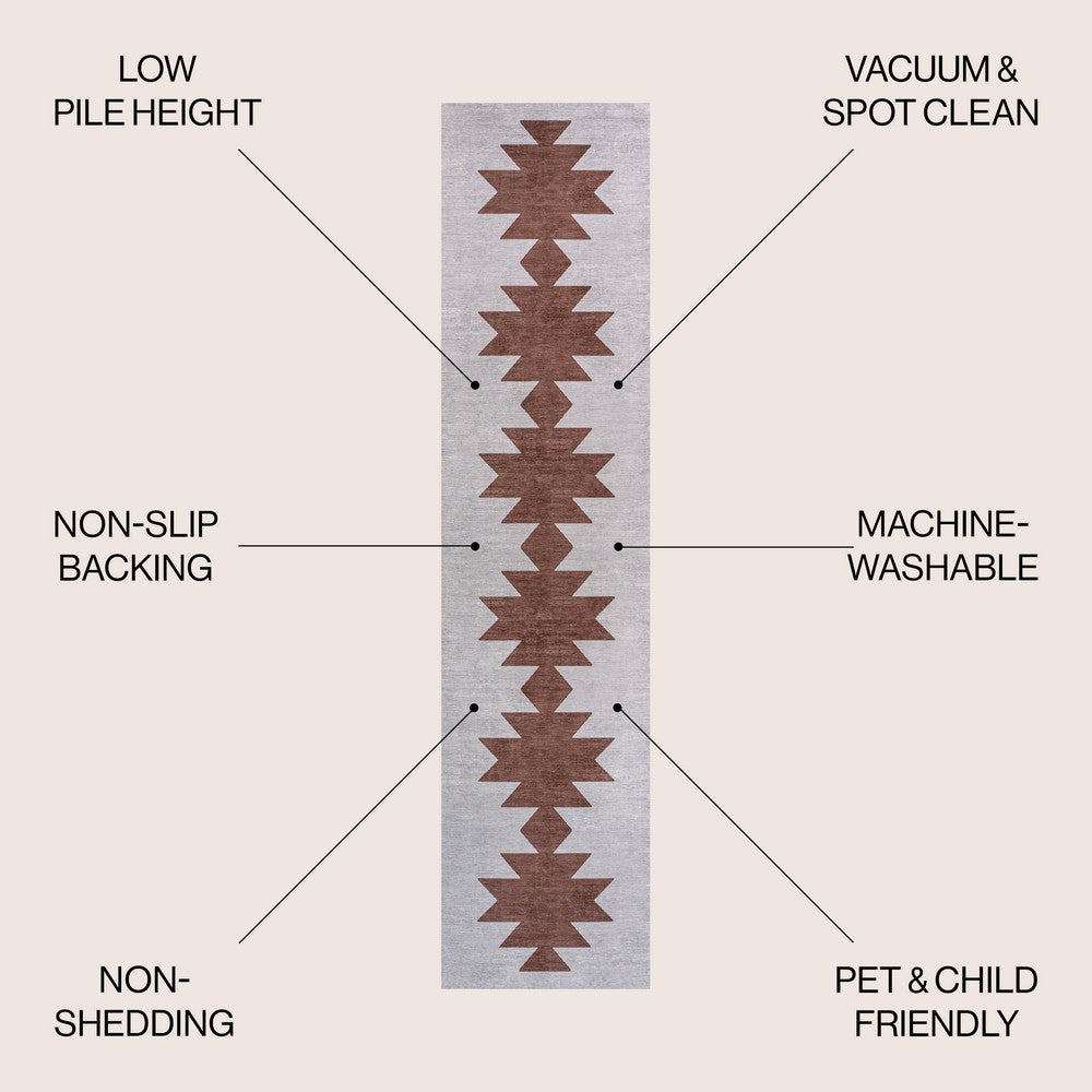 Cayton Minimalist Geometric Machine-washable Area Rug