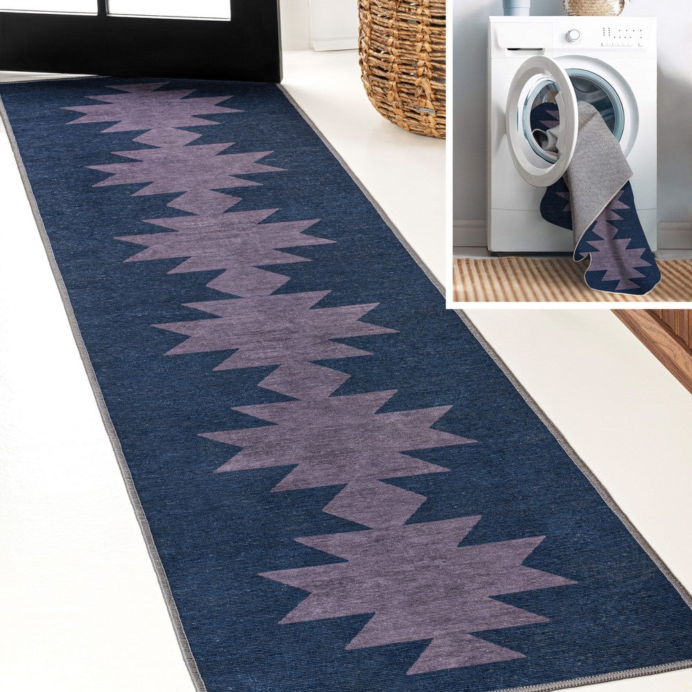 Cayton Minimalist Geometric Machine-washable Area Rug