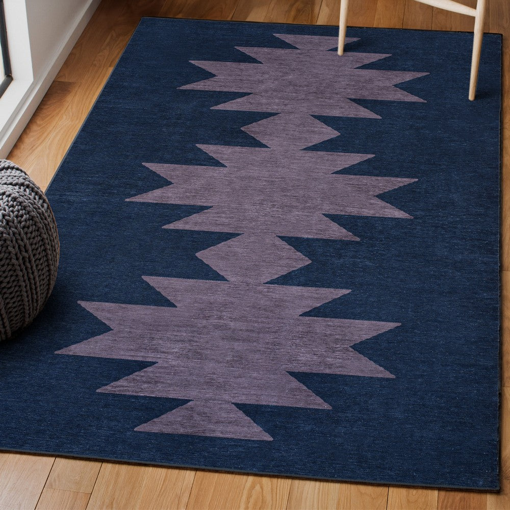 Cayton Minimalist Geometric Machine-washable Area Rug