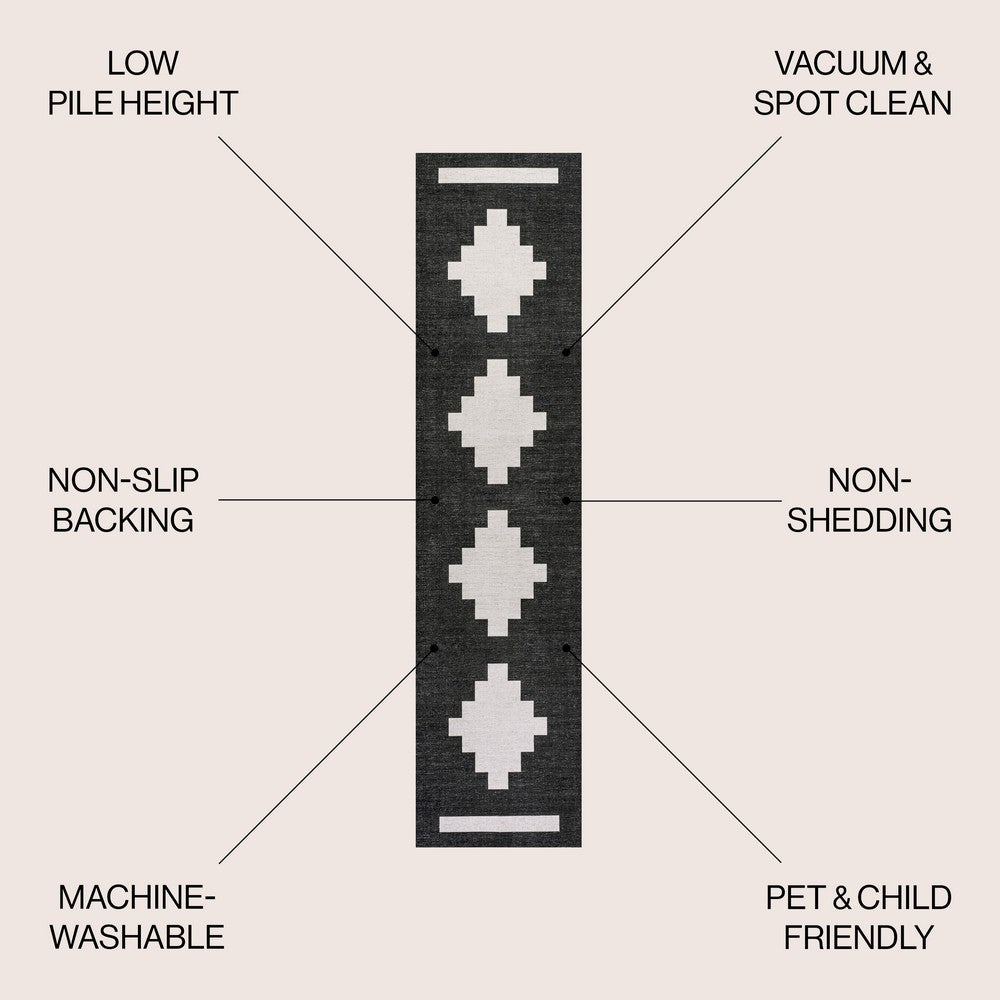 Beatrice Geometric Tribal Medallion Machine-washable Area Rug