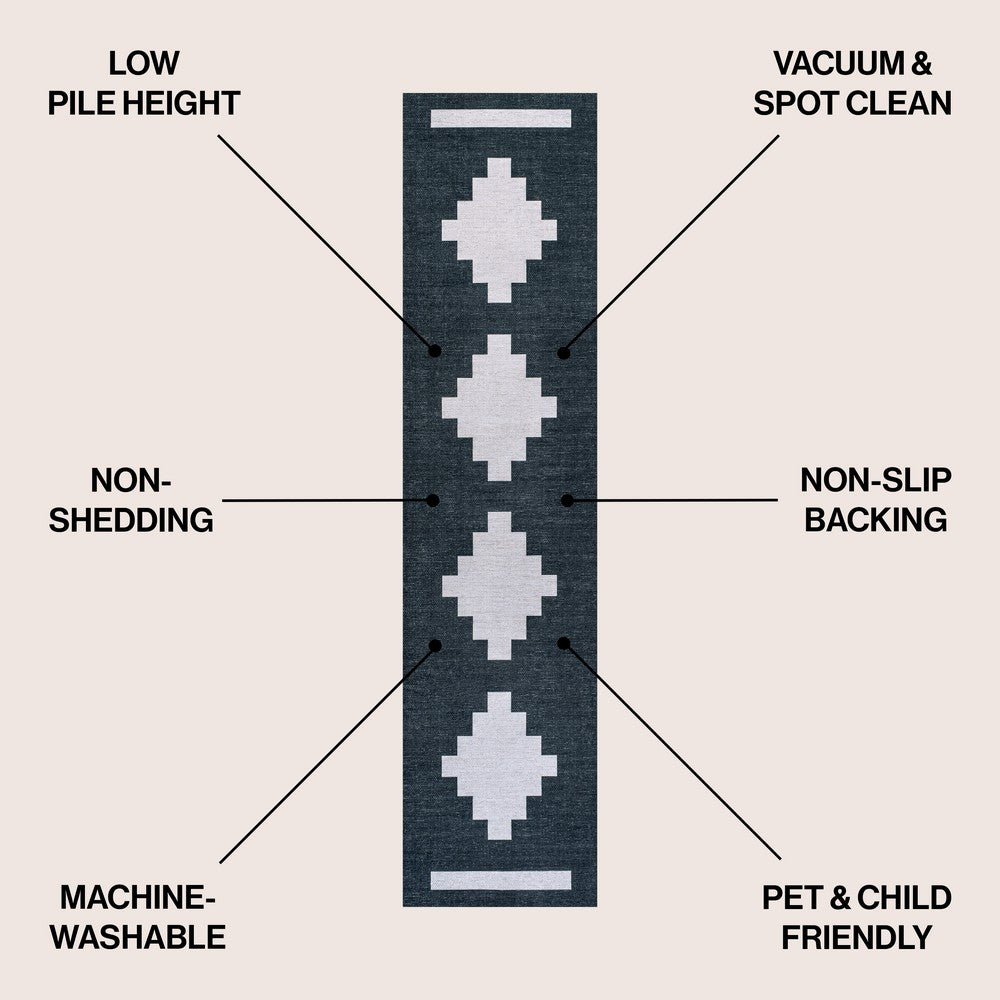 Beatrice Geometric Tribal Medallion Machine-washable Area Rug