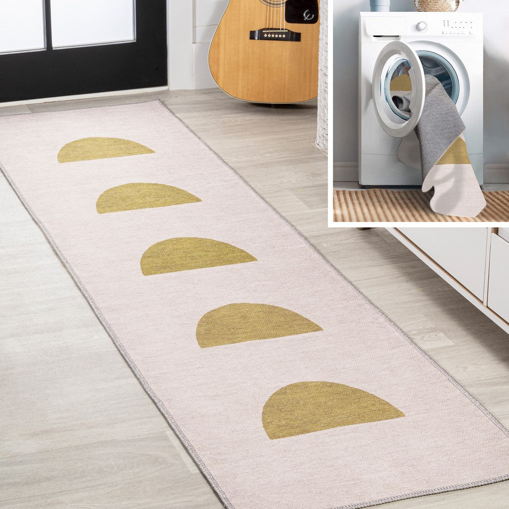 Harley Minimalist Geometric Machine-washable Area Rug