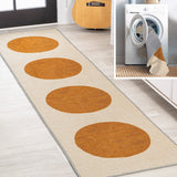 Miles Minimalist Geometric Dot Machine-washable Area Rug