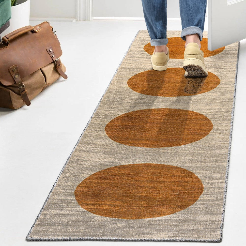 Miles Minimalist Geometric Dot Machine-washable Area Rug
