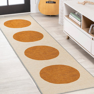 Miles Minimalist Geometric Dot Machine-washable Area Rug