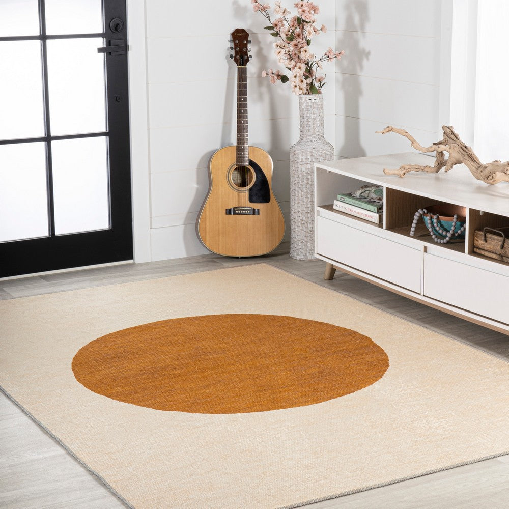 Miles Minimalist Geometric Dot Machine-washable Area Rug